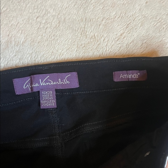 Gloria Vanderbilt Women's Black Straight Leg Jeans sz 10 x 29” - Picture 4 of 12